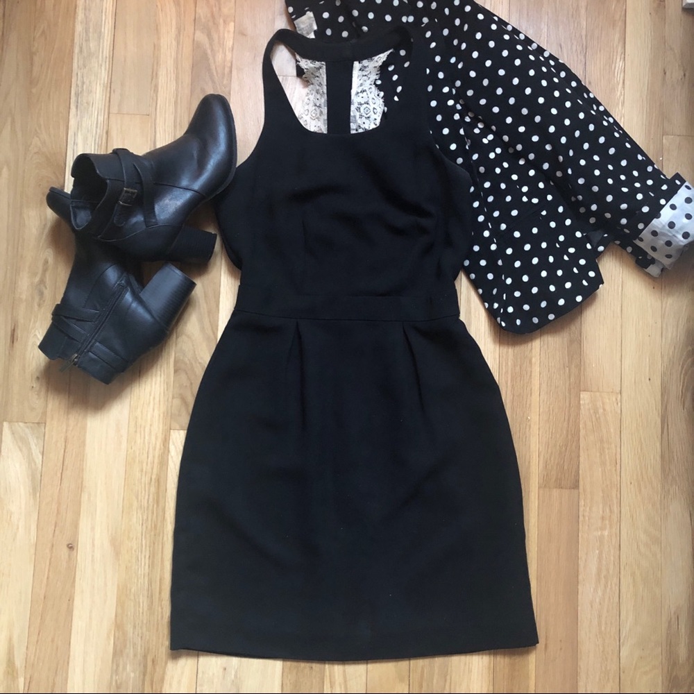 Fitted Little Black Dress with Bow
